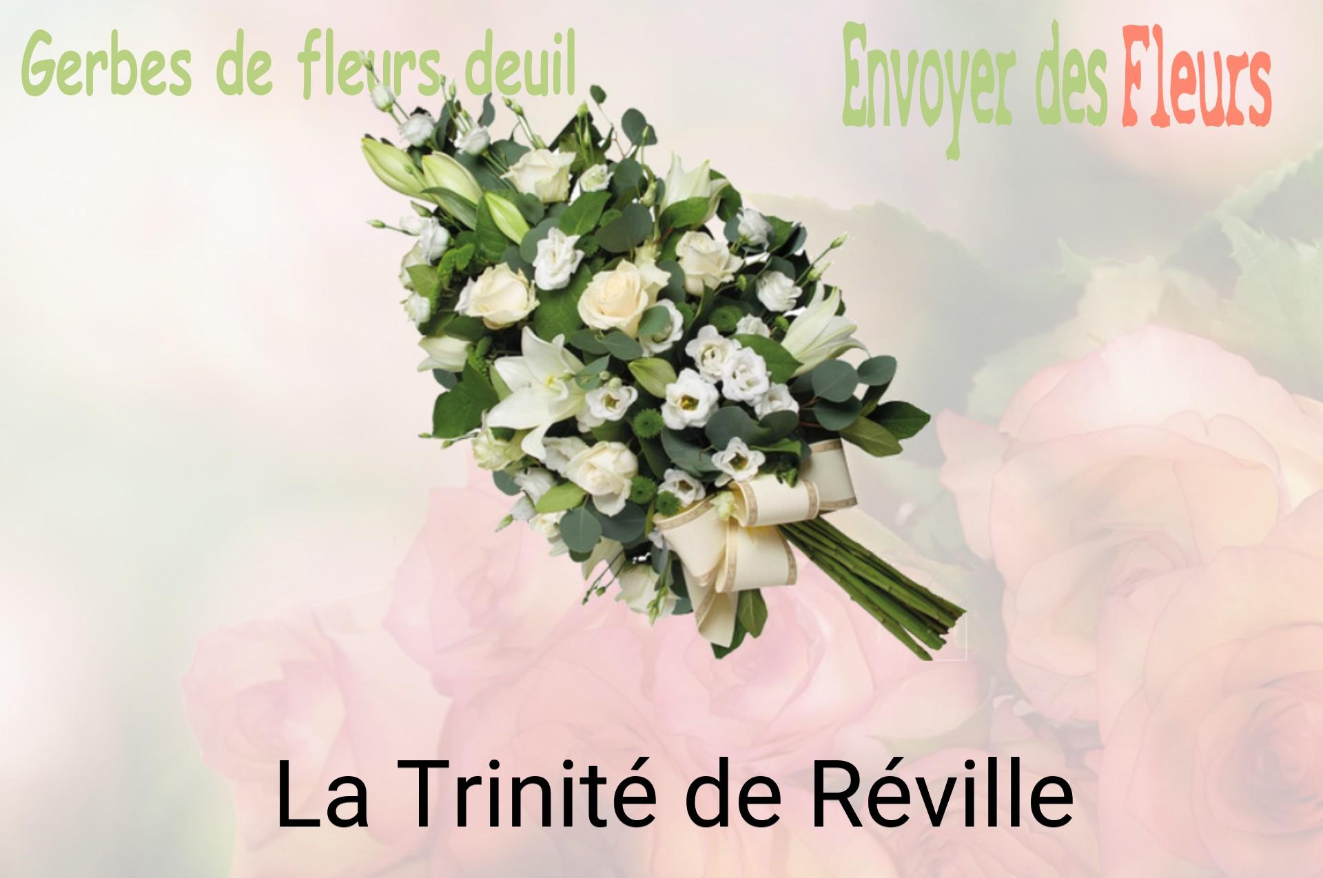Gerbe de fleurs de deuil livrée à La Trinité-de-Réville